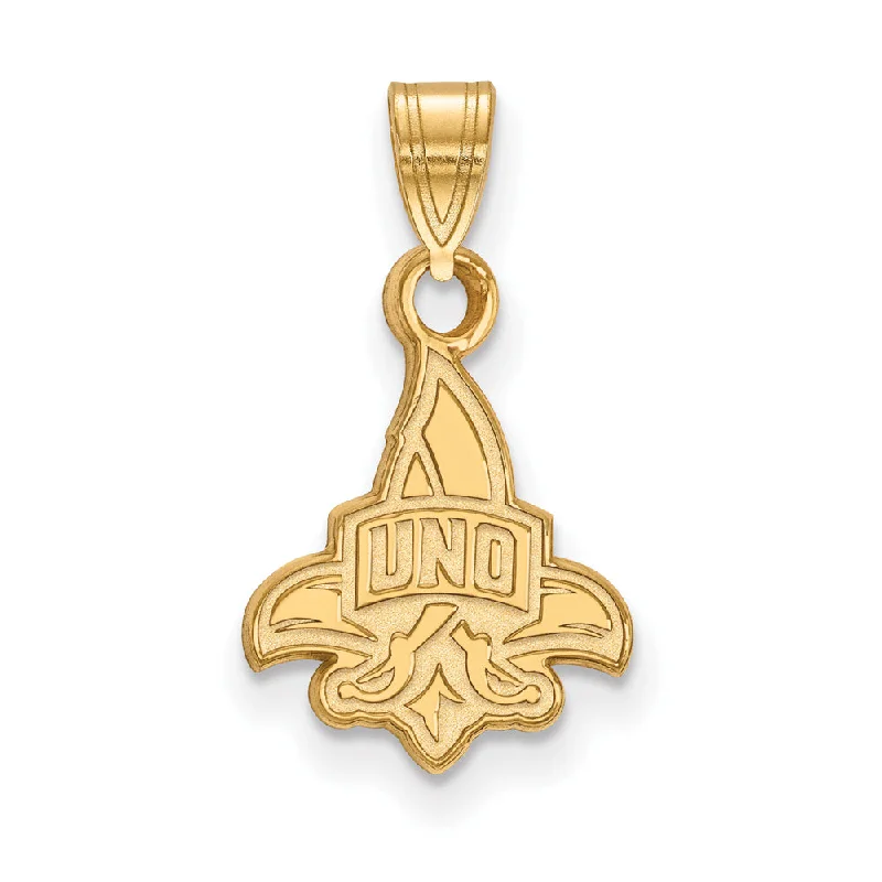 Pendant with a fingerprint - engraved design for a personalized touch 14k Gold Plated Silver U. of New Orleans Small Pendant Pendant with a fingerprint - engraved design for a personalized touch 14k Gold Plated Silver U. of New Orleans Small Pendant