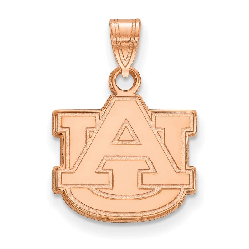 Gemstone - Encrusted Pendants with a Sparkling Centerpiece14K Rose Gold Auburn University Small 'AU' Pendant Gemstone - Encrusted Pendants with a Sparkling Centerpiece14K Rose Gold Auburn University Small 'AU' Pendant