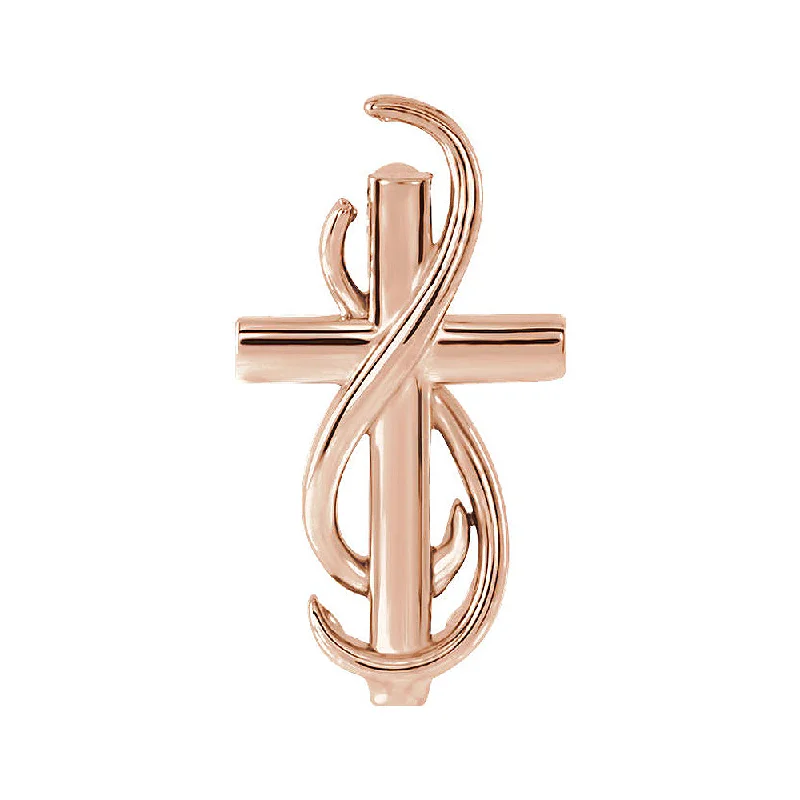 Gemstone - Encrusted Pendants with a Sparkling Centerpiece14k Rose Gold Infinity Cross Slide Pendant, 15mm Gemstone - Encrusted Pendants with a Sparkling Centerpiece14k Rose Gold Infinity Cross Slide Pendant, 15mm