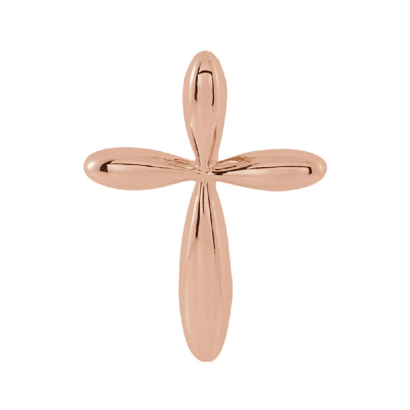 Initial Letter Pendants for a Personalized Touch14k Rose Gold Rounded Cross Slide Pendant, 11 x 15mm Initial Letter Pendants for a Personalized Touch14k Rose Gold Rounded Cross Slide Pendant, 11 x 15mm
