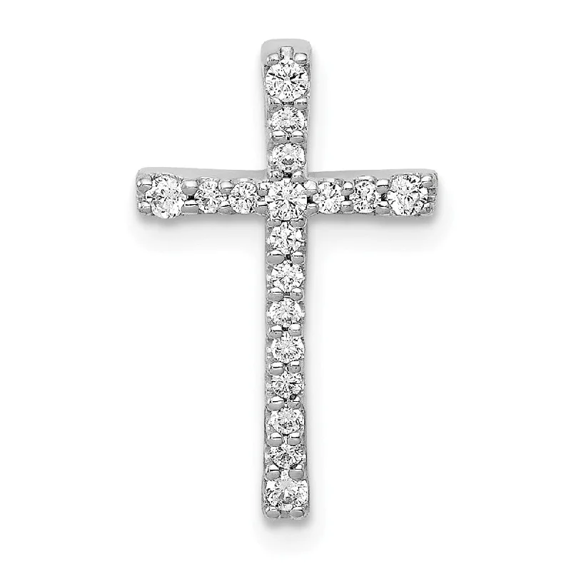 Animal - Shaped Pendants in Sterling Silver14k White Gold 1/5 Ctw Diamond Latin Cross Slide Pendant, 11 x 18mm
