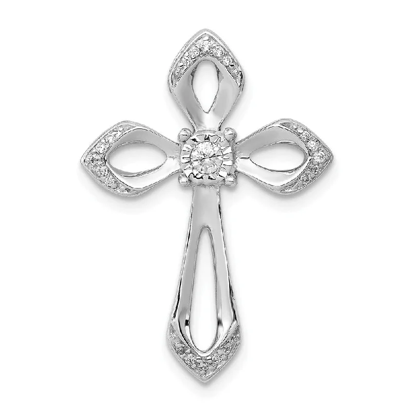 Religious Pendants with Cross or Star of David Designs14k White Gold 1/8 Ctw Diamond Passion Cross Slide Pendant, 18 x 27mm Religious Pendants with Cross or Star of David Designs14k White Gold 1/8 Ctw Diamond Passion Cross Slide Pendant, 18 x 27mm