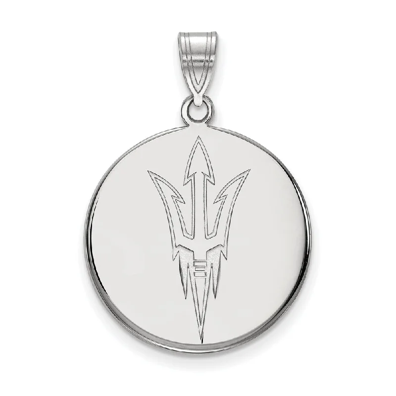 Unicorn - shaped pendants, popular among fans of magical beings 14k White Gold Arizona State Large Disc Logo Pendant Unicorn - shaped pendants, popular among fans of magical beings 14k White Gold Arizona State Large Disc Logo Pendant