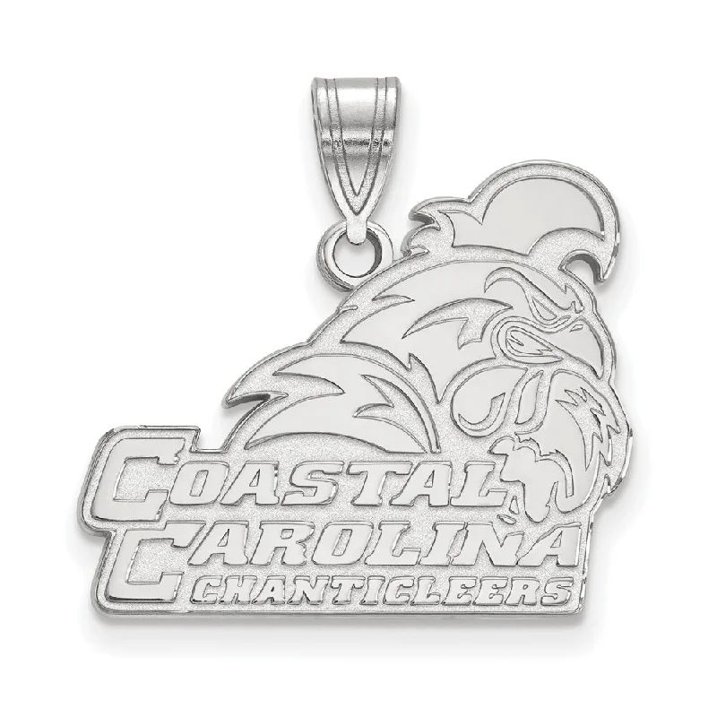 Cross - shaped pendants for religious significance​ 14k White Gold Coastal Carolina U Large Pendant