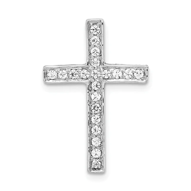 Charm Pendants with Multiple Small Decorative Elements14k White Gold & Diamond Latin Cross Slide Pendant Charm Pendants with Multiple Small Decorative Elements14k White Gold & Diamond Latin Cross Slide Pendant