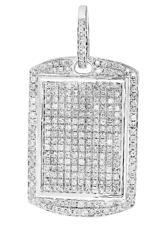 Gemstone - Encrusted Pendants with a Sparkling CenterpieceDiamond Dog Tag Pendant | 20.72 Grams | 6.3 Carats Gemstone - Encrusted Pendants with a Sparkling CenterpieceDiamond Dog Tag Pendant | 20.72 Grams | 6.3 Carats