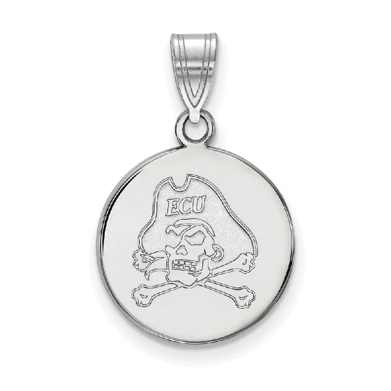 Guitar - pick pendants for guitar enthusiasts 14k White Gold East Carolina U Medium Disc Pendant Guitar - pick pendants for guitar enthusiasts 14k White Gold East Carolina U Medium Disc Pendant
