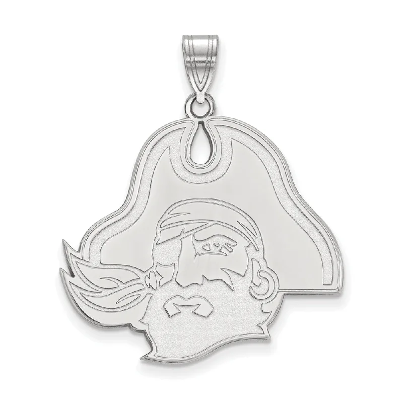 Pendant with a magnetic closure for easy attachment and removal 14k White Gold East Carolina U XL Pendant Pendant with a magnetic closure for easy attachment and removal 14k White Gold East Carolina U XL Pendant