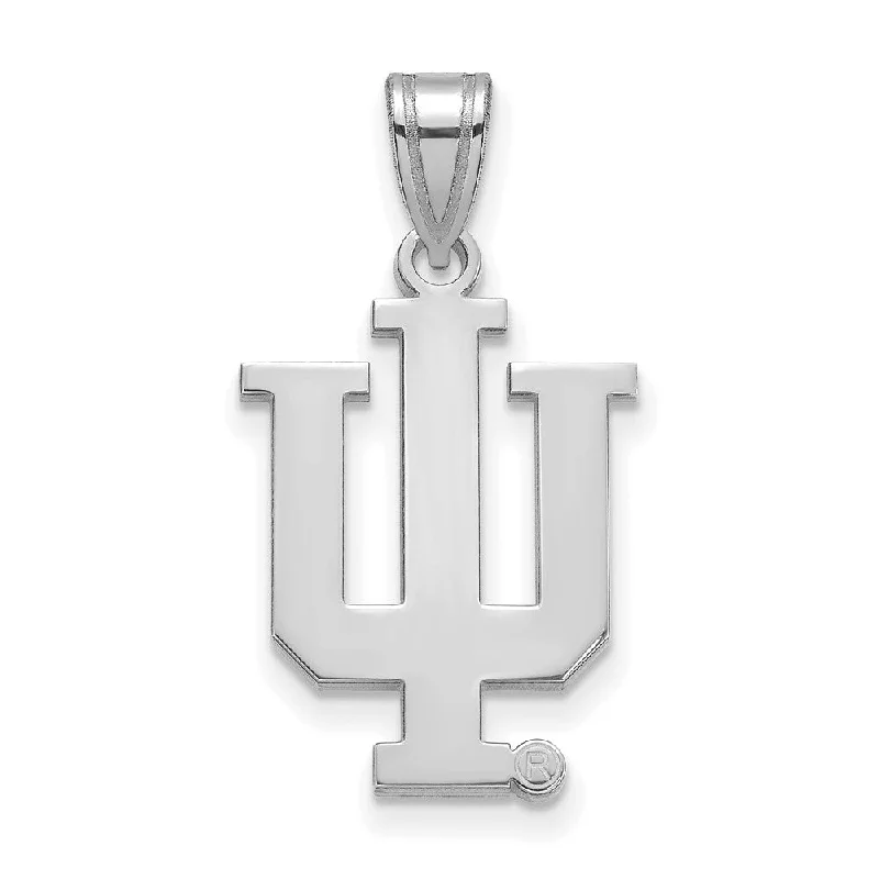 Opal pendants with their unique play of colors​ 14k White Gold Indiana U Large 'IU' Pendant