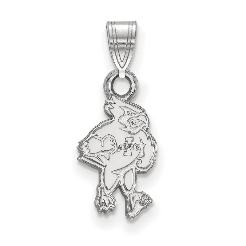 Music - note pendants for music lovers​ 14k White Gold Iowa State Small Mascot Pendant