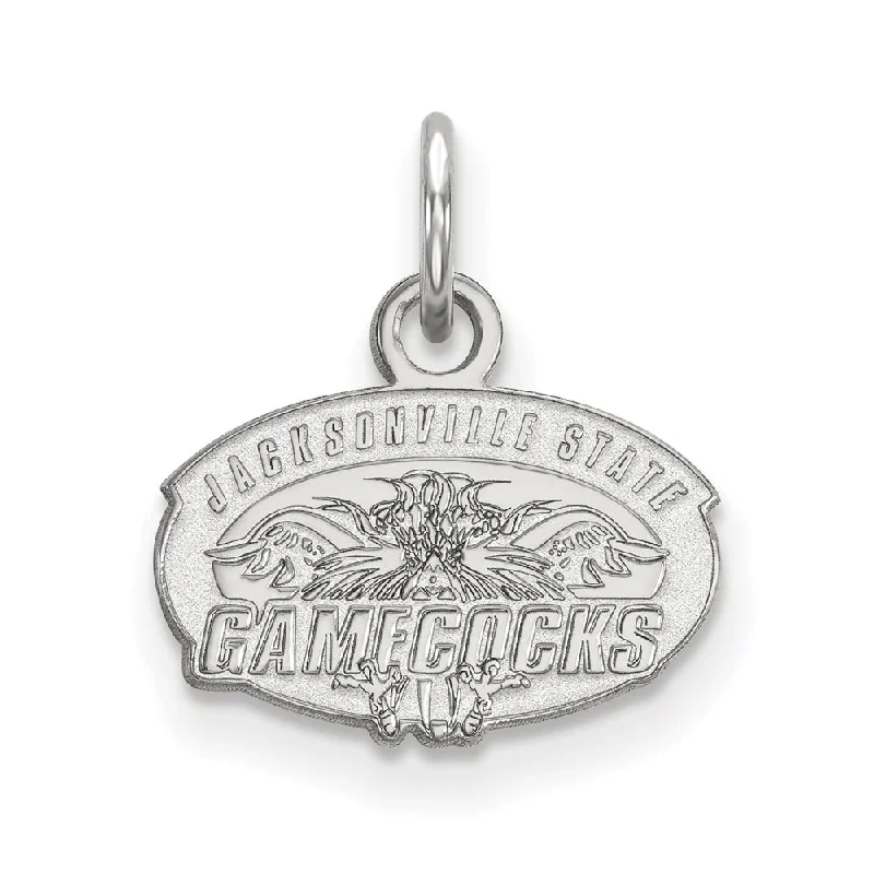 Pendant with a fingerprint - engraved design for a personalized touch​ 14k White Gold Jacksonville State XS (Tiny) Charm or Pendant