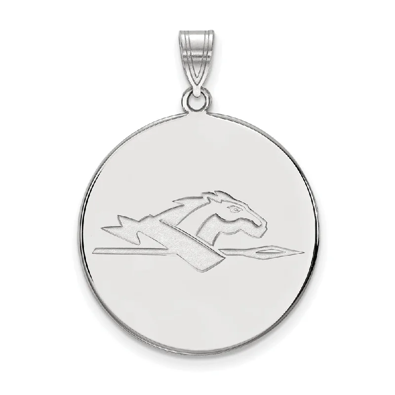 Pendants with a name or initials engraved for custom jewelry​ 14k White Gold Longwood U XL Disc Pendant
