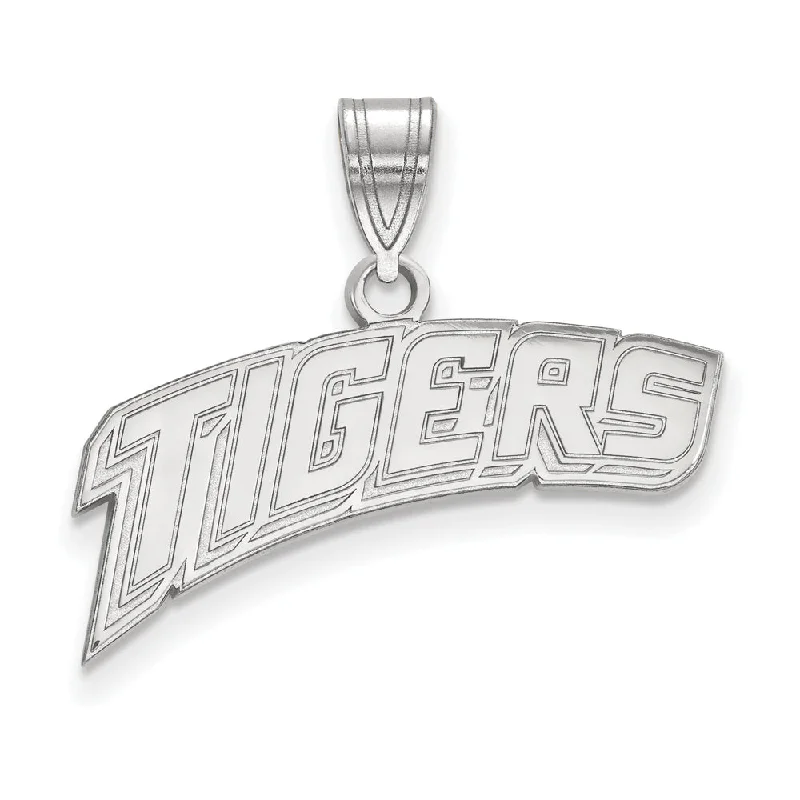 Pendant with a zodiac symbol for personalized astrology - themed jewelry​ 14k White Gold Louisiana State Medium 'TIGERS' Pendant