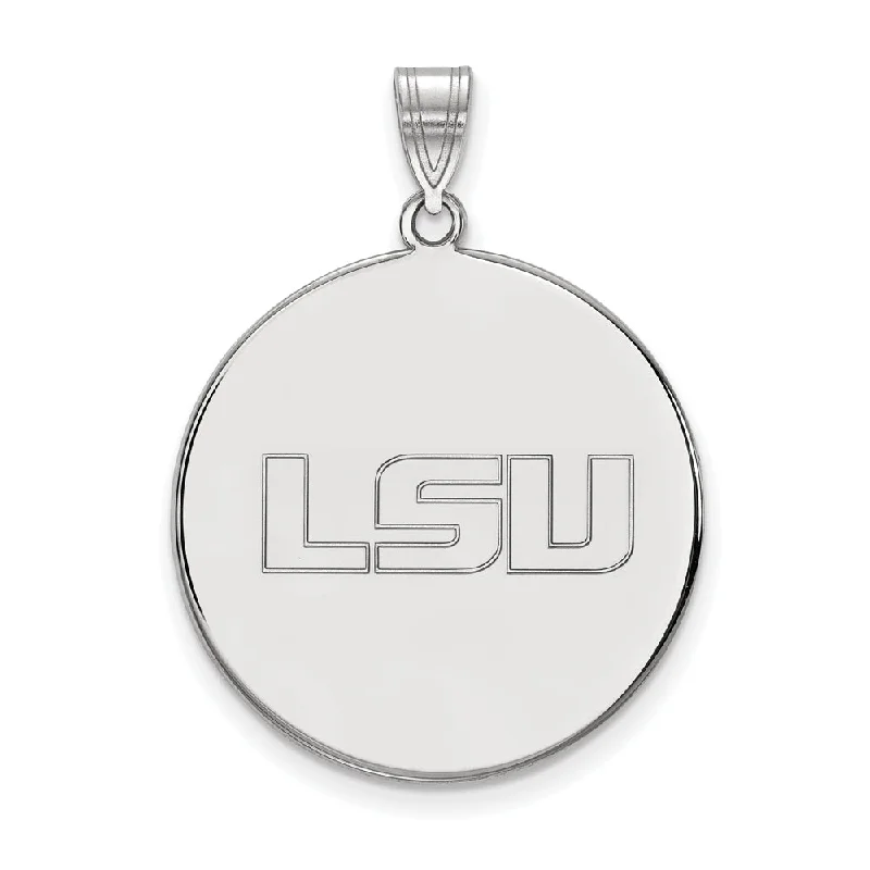 Turquoise pendants with a Southwestern - inspired charm​ 14k White Gold Louisiana State XL Disc Pendant