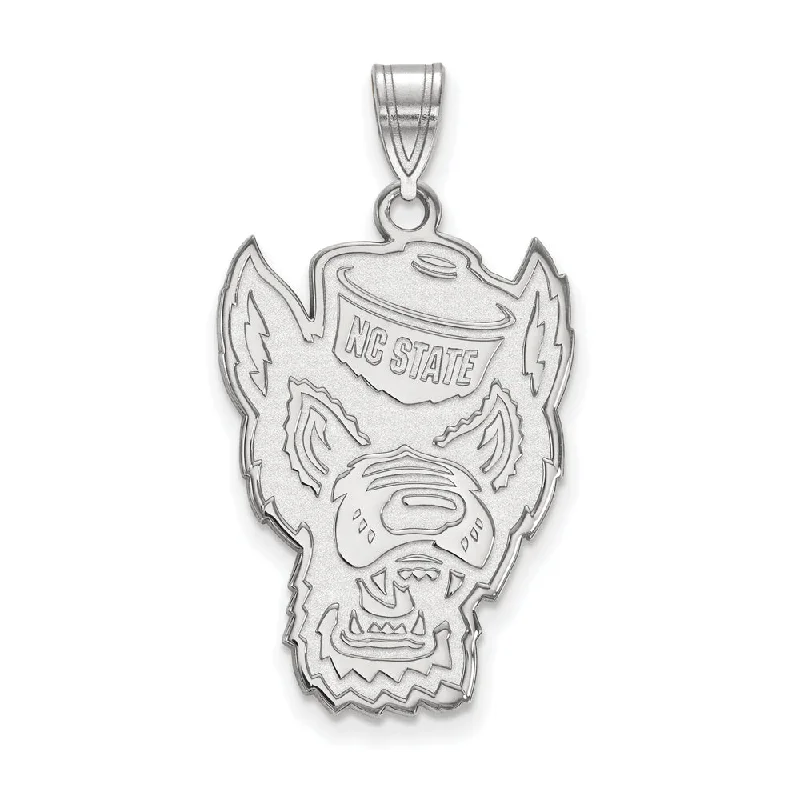 Angel - wing pendants for a spiritual and comforting feel​ 14k White Gold North Carolina State XL Logo Pendant