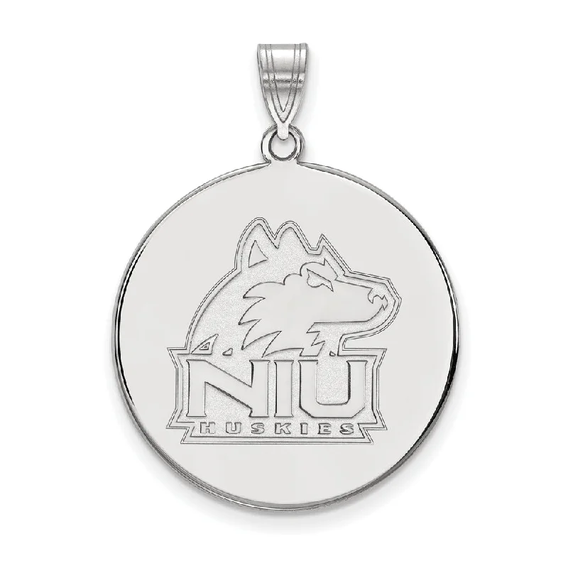 Coffee - cup pendants for coffee addicts​ 14k White Gold Northern Illinois U. XL Disc Pendant