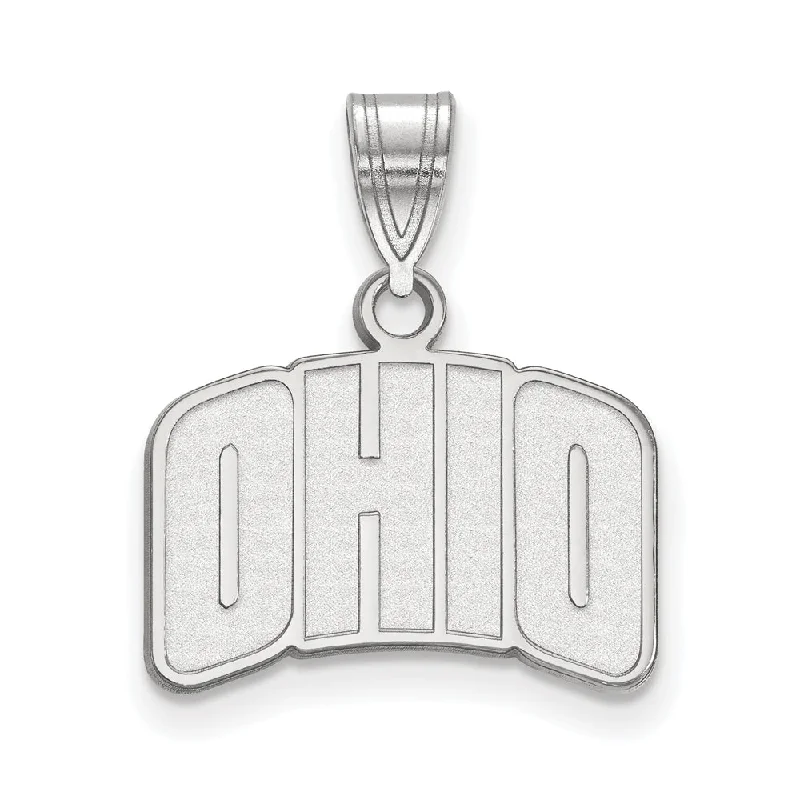 Animal - shaped pendants, such as wolves, lions, or dolphins​ 14k White Gold Ohio U. Small Pendant