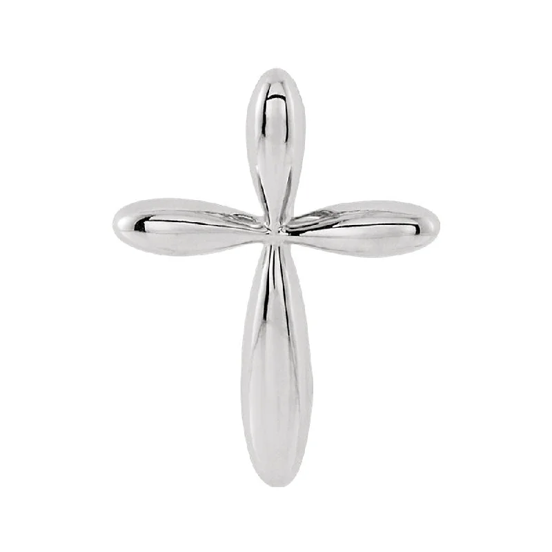 Animal - Shaped Pendants in Sterling Silver14k White Gold Rounded Cross Slide Pendant, 11 x 15mm Animal - Shaped Pendants in Sterling Silver14k White Gold Rounded Cross Slide Pendant, 11 x 15mm