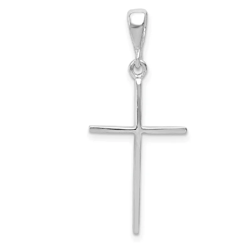 Religious Pendants with Cross or Star of David Designs14k White Gold, Thin, Latin Cross Pendant Religious Pendants with Cross or Star of David Designs14k White Gold, Thin, Latin Cross Pendant