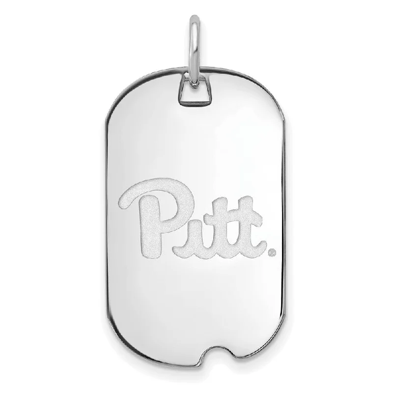 Pendant with a built - in LED light for a unique feature 14k White Gold U. of Pittsburgh Dog Tag Pendant Pendant with a built - in LED light for a unique feature 14k White Gold U. of Pittsburgh Dog Tag Pendant