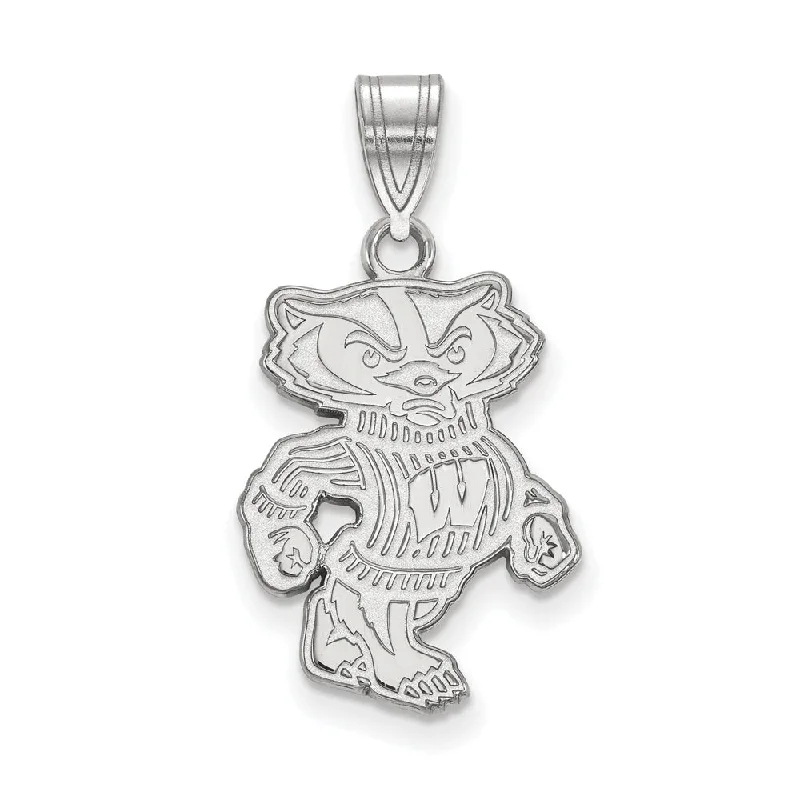 Cross - shaped pendants for religious significance 14k White Gold U. of Wisconsin Large Badgers Pendant Cross - shaped pendants for religious significance 14k White Gold U. of Wisconsin Large Badgers Pendant