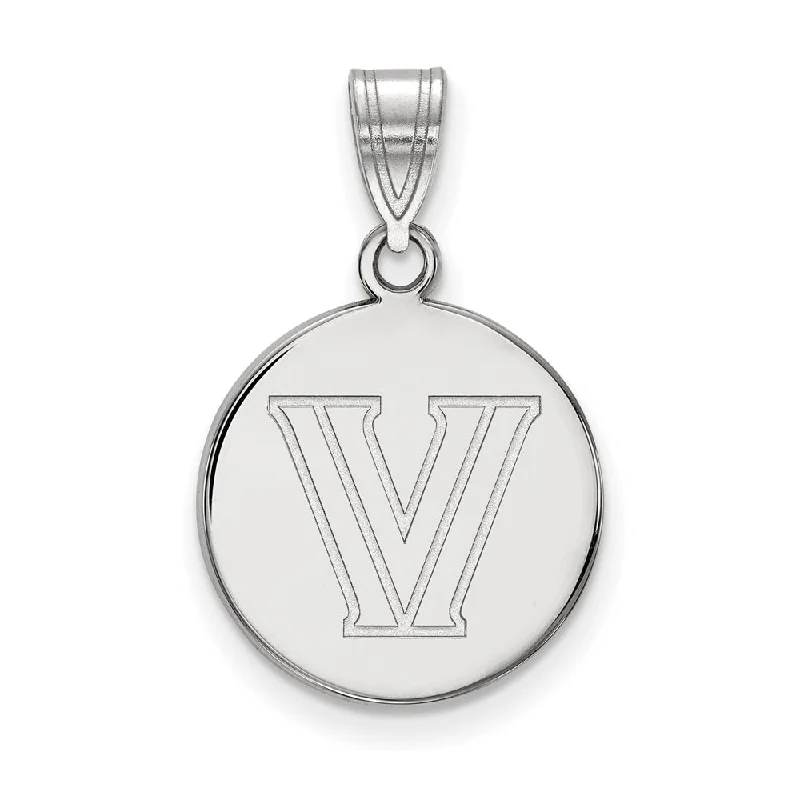 Guitar - pick pendants for guitar enthusiasts 14k White Gold Villanova U. Medium Logo Disc Pendant Guitar - pick pendants for guitar enthusiasts 14k White Gold Villanova U. Medium Logo Disc Pendant