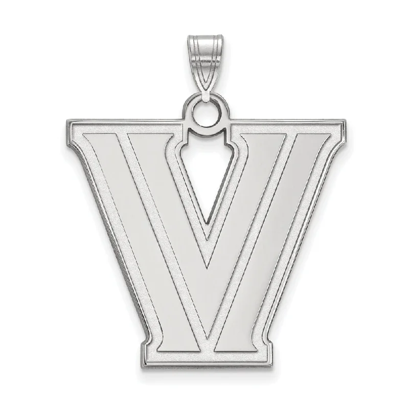 Pendant with an adjustable chain length for versatility 14k White Gold Villanova U. XL Logo Pendant Pendant with an adjustable chain length for versatility 14k White Gold Villanova U. XL Logo Pendant