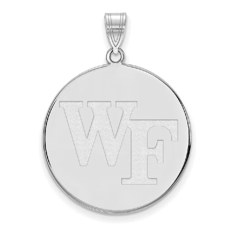 Opal pendants with their unique play of colors 14k White Gold Wake Forest U. XL 'WF' Disc Pendant Opal pendants with their unique play of colors 14k White Gold Wake Forest U. XL 'WF' Disc Pendant