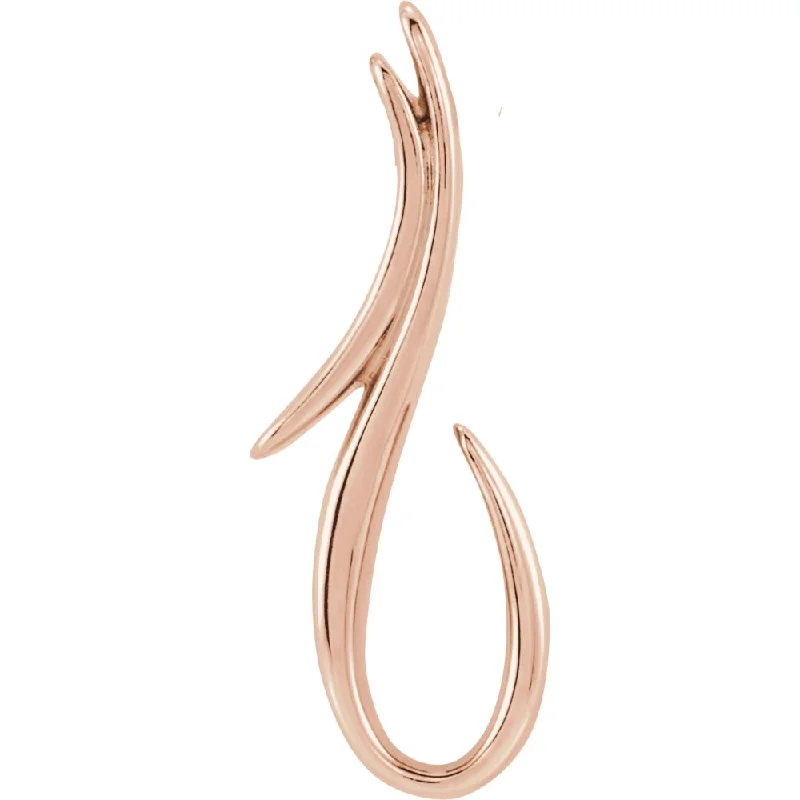 Animal - Shaped Pendants in Sterling Silver14k White, Yellow or Rose Gold Freeform Hook Slide Pendant, 7 x 20mm Animal - Shaped Pendants in Sterling Silver14k White, Yellow or Rose Gold Freeform Hook Slide Pendant, 7 x 20mm