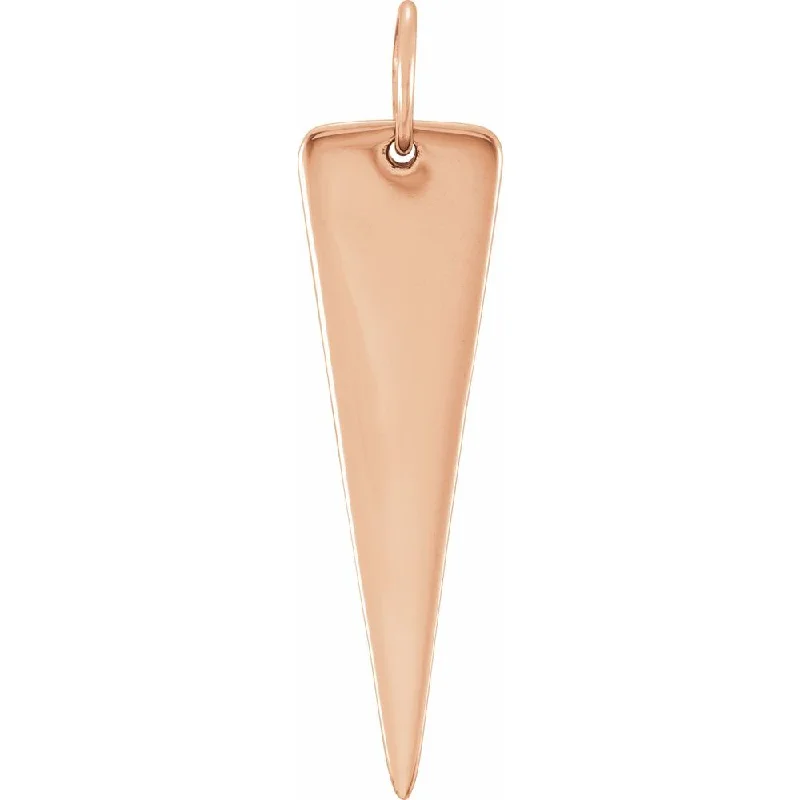 Initial Letter Pendants for a Personalized Touch14k White, Yellow or Rose Gold Inverted Triangle Pendant, 7x24mm Initial Letter Pendants for a Personalized Touch14k White, Yellow or Rose Gold Inverted Triangle Pendant, 7x24mm