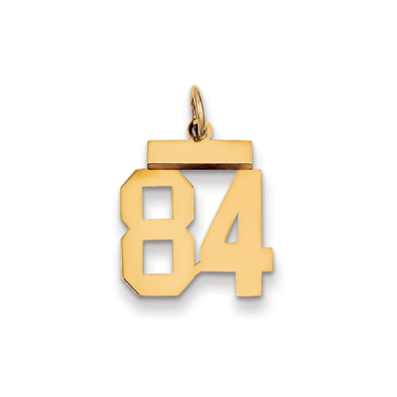 Flower - shaped pendants, including roses, lilies, and daisies 14k Yellow Gold, Athletic Collection, Small Polished Number 84 Pendant Flower - shaped pendants, including roses, lilies, and daisies 14k Yellow Gold, Athletic Collection, Small Polished Number 84 Pendant