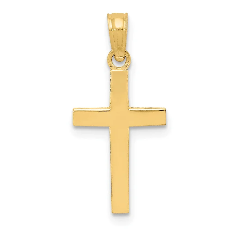 Religious Pendants with Cross or Star of David Designs14k Yellow Gold, Beveled Latin Cross Pendant Religious Pendants with Cross or Star of David Designs14k Yellow Gold, Beveled Latin Cross Pendant