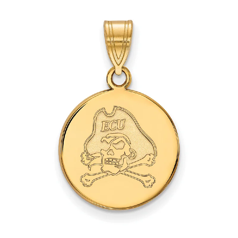 Compass - shaped pendants for a sense of direction 14k Yellow Gold East Carolina U Medium Disc Pendant Compass - shaped pendants for a sense of direction 14k Yellow Gold East Carolina U Medium Disc Pendant