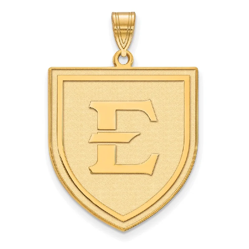 Pendant with an adjustable chain length for versatility​ 14k Yellow Gold East Tennessee State XL Pendant
