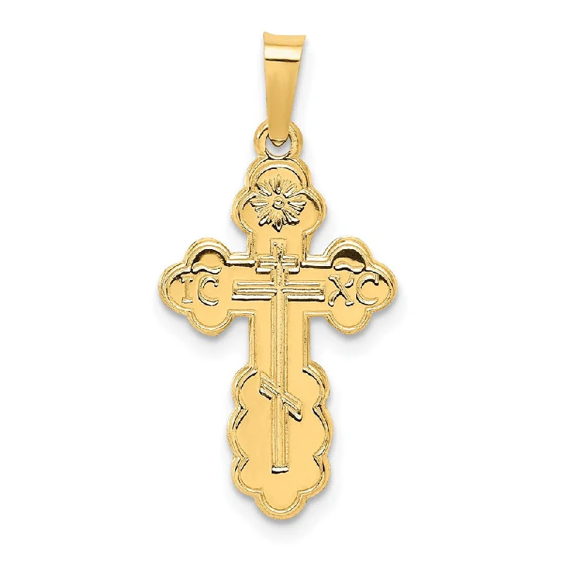 Religious Pendants with Cross or Star of David Designs14k Yellow Gold Eastern Orthodox Cross Pendant, 13 x 26mm Religious Pendants with Cross or Star of David Designs14k Yellow Gold Eastern Orthodox Cross Pendant, 13 x 26mm