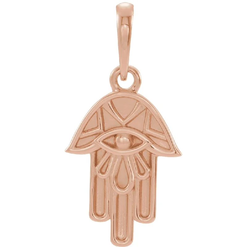 Religious Pendants with Cross or Star of David Designs14k Yellow, White or Rose Gold Hamsa Pendant, Small 10mm (3/8 Inch) Religious Pendants with Cross or Star of David Designs14k Yellow, White or Rose Gold Hamsa Pendant, Small 10mm (3/8 Inch)