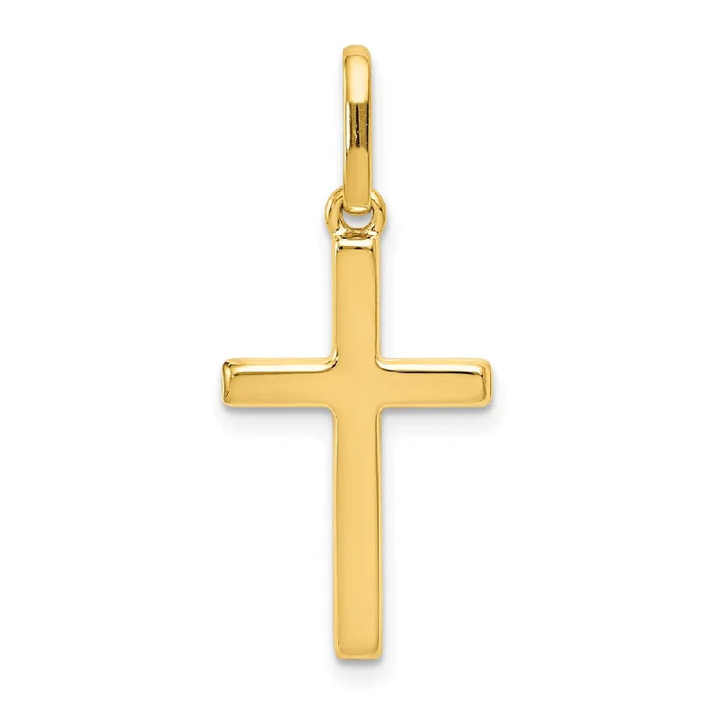 Religious Pendants with Cross or Star of David Designs14k Yellow Gold, Hollow, Latin Cross Pendant Religious Pendants with Cross or Star of David Designs14k Yellow Gold, Hollow, Latin Cross Pendant