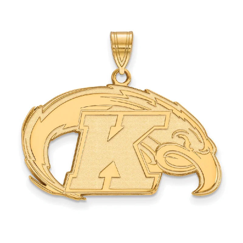 Animal - shaped pendants, such as wolves, lions, or dolphins​ 14k Yellow Gold Kent State Large Logo Pendant