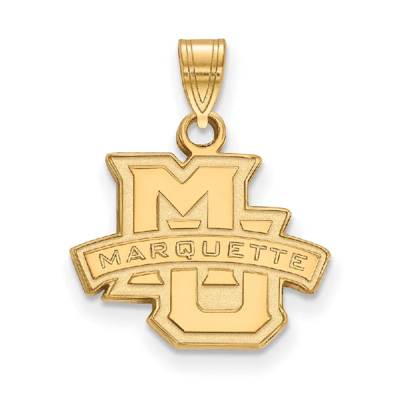 Pendant with a built - in LED light for a unique feature​ 14k Yellow Gold Marquette U Small Logo Pendant