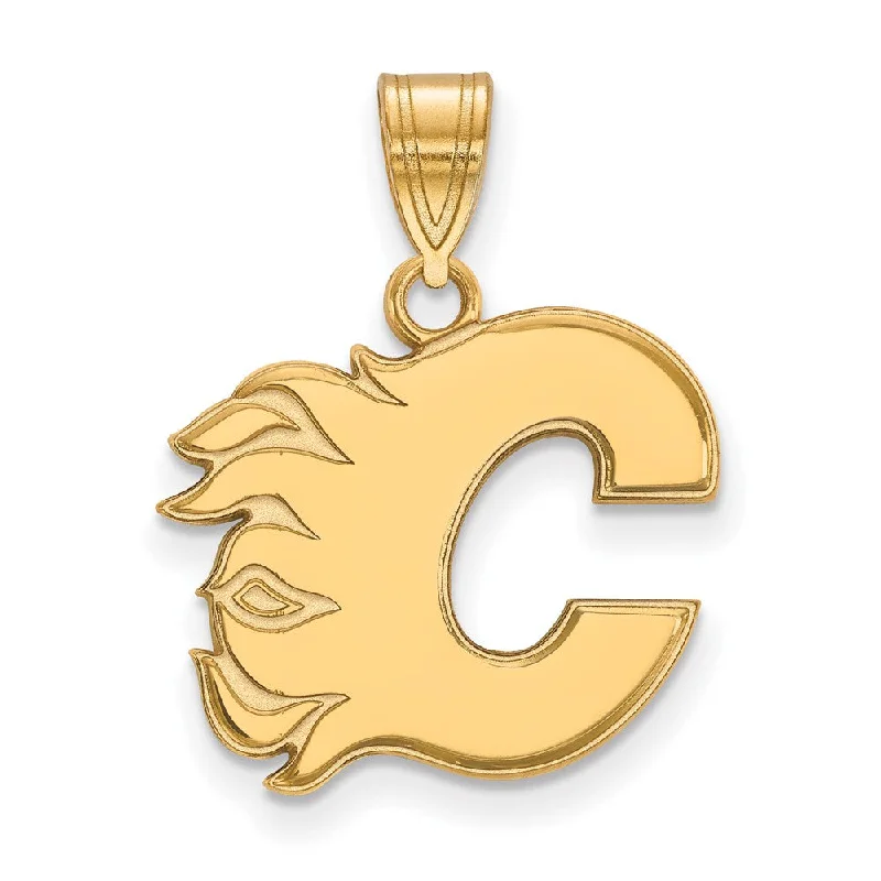 Coffee - cup pendants for coffee addicts 14k Yellow Gold NHL Calgary Flames Medium Pendant Coffee - cup pendants for coffee addicts 14k Yellow Gold NHL Calgary Flames Medium Pendant