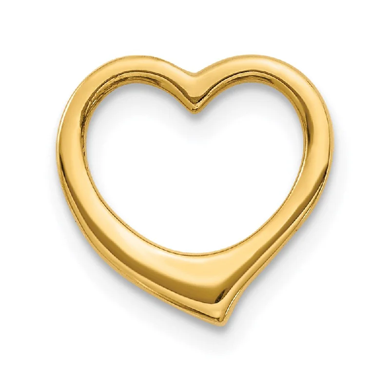 Religious Pendants with Cross or Star of David Designs14k Yellow Gold Open Heart Slide Pendant, 10mm Religious Pendants with Cross or Star of David Designs14k Yellow Gold Open Heart Slide Pendant, 10mm