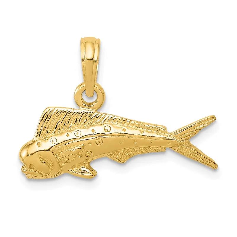 Initial Letter Pendants for a Personalized Touch14k Yellow Gold Polished Mahi Mahi Fish Pendant Initial Letter Pendants for a Personalized Touch14k Yellow Gold Polished Mahi Mahi Fish Pendant