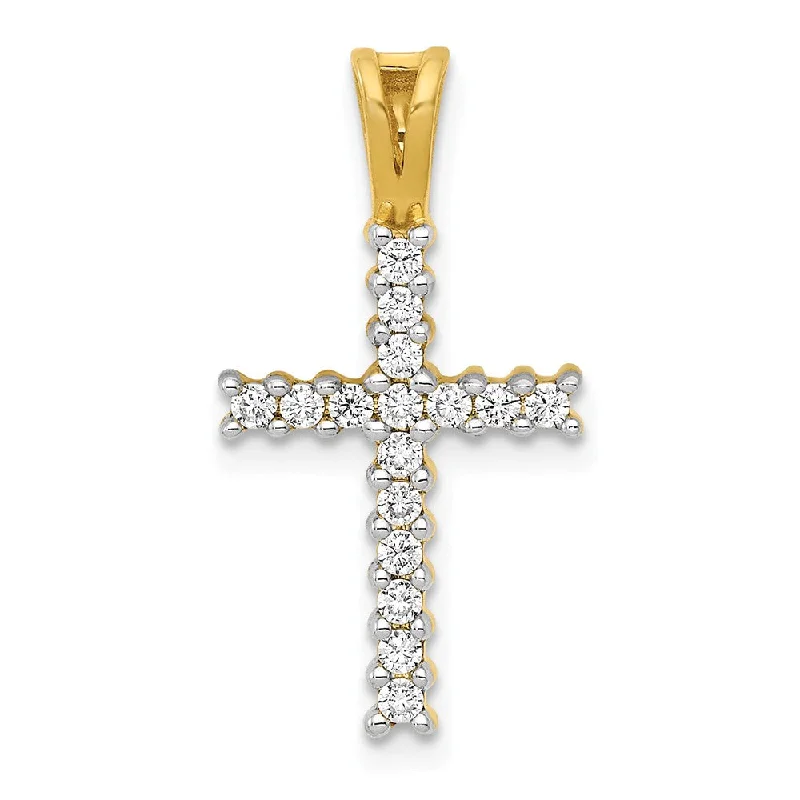 Animal - Shaped Pendants in Sterling Silver14k Yellow Gold & Rhodium 1/6 or 1/4 Ctw Diamond Latin Cross Pendant Animal - Shaped Pendants in Sterling Silver14k Yellow Gold & Rhodium 1/6 or 1/4 Ctw Diamond Latin Cross Pendant