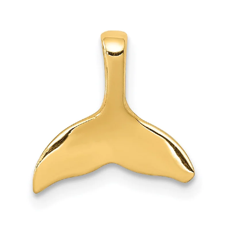 Wine - glass pendants for wine connoisseurs 14k Yellow Gold Small Whale Tail Slide Pendant Wine - glass pendants for wine connoisseurs 14k Yellow Gold Small Whale Tail Slide Pendant