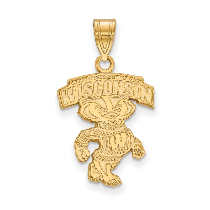 Key - shaped pendants, often symbolizing unlocking opportunities 14k Yellow Gold U. of Wisconsin Large Logo Pendant Key - shaped pendants, often symbolizing unlocking opportunities 14k Yellow Gold U. of Wisconsin Large Logo Pendant