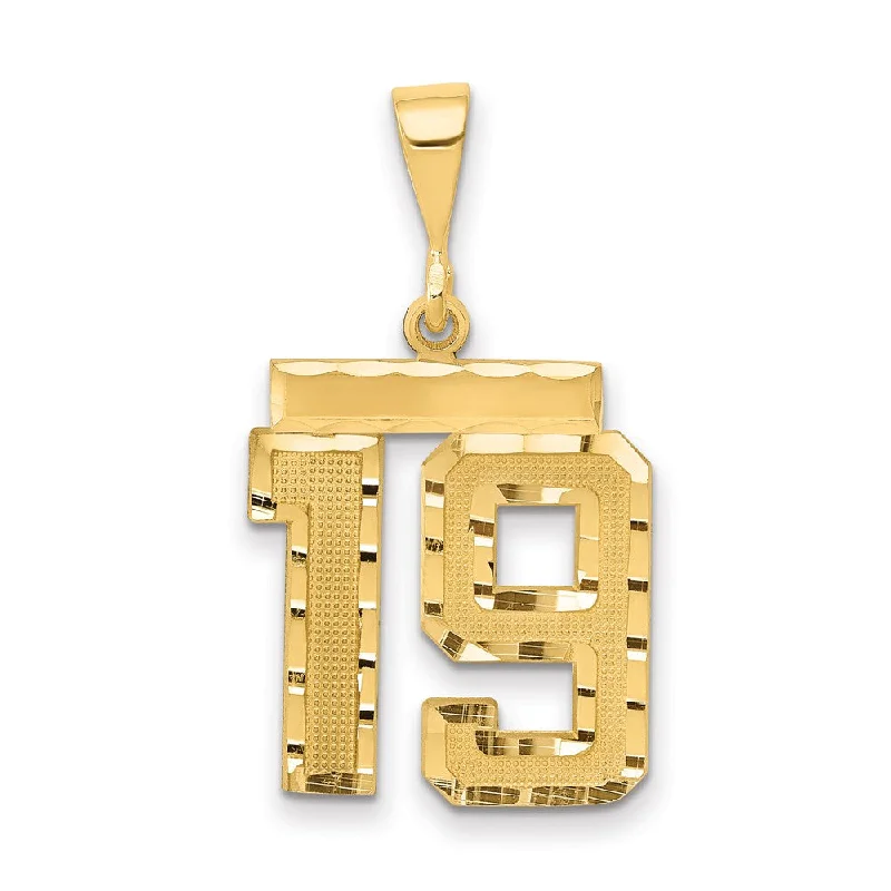 Star - shaped pendants for a celestial look 14K Yellow Gold, Varsity Collection, Medium D/C Pendant Number 19 Star - shaped pendants for a celestial look 14K Yellow Gold, Varsity Collection, Medium D/C Pendant Number 19