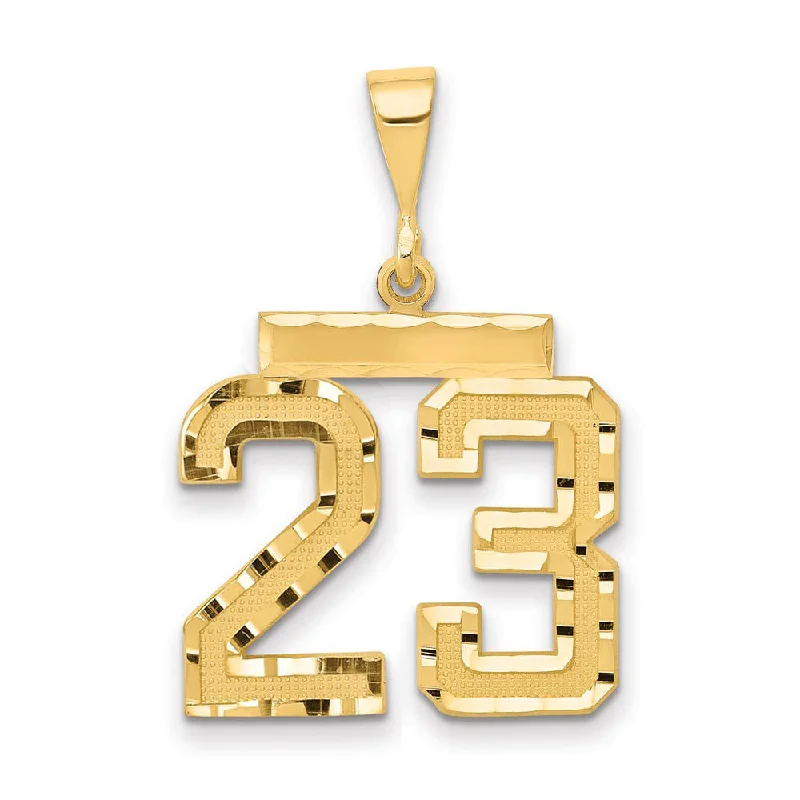 Compass - shaped pendants for a sense of direction 14K Yellow Gold, Varsity Collection, Medium D/C Pendant Number 23 Compass - shaped pendants for a sense of direction 14K Yellow Gold, Varsity Collection, Medium D/C Pendant Number 23