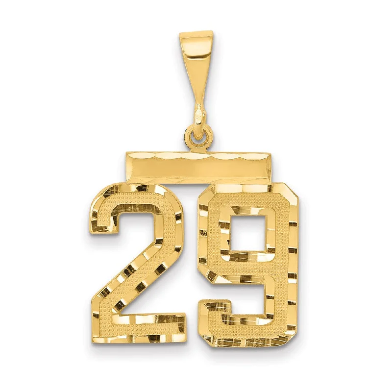 Pendant with a double - sided design for two looks in one 14K Yellow Gold, Varsity Collection, Medium D/C Pendant Number 29 Pendant with a double - sided design for two looks in one 14K Yellow Gold, Varsity Collection, Medium D/C Pendant Number 29