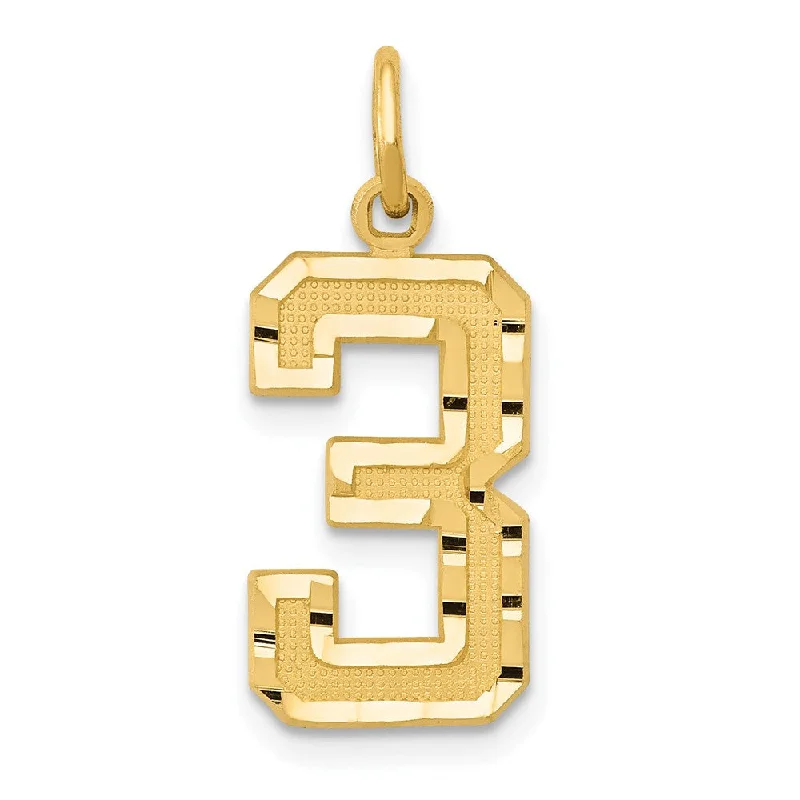 Emerald - set pendants with a rich, green hue 14K Yellow Gold, Varsity Collection, Medium D/C Pendant Number 3 Emerald - set pendants with a rich, green hue 14K Yellow Gold, Varsity Collection, Medium D/C Pendant Number 3