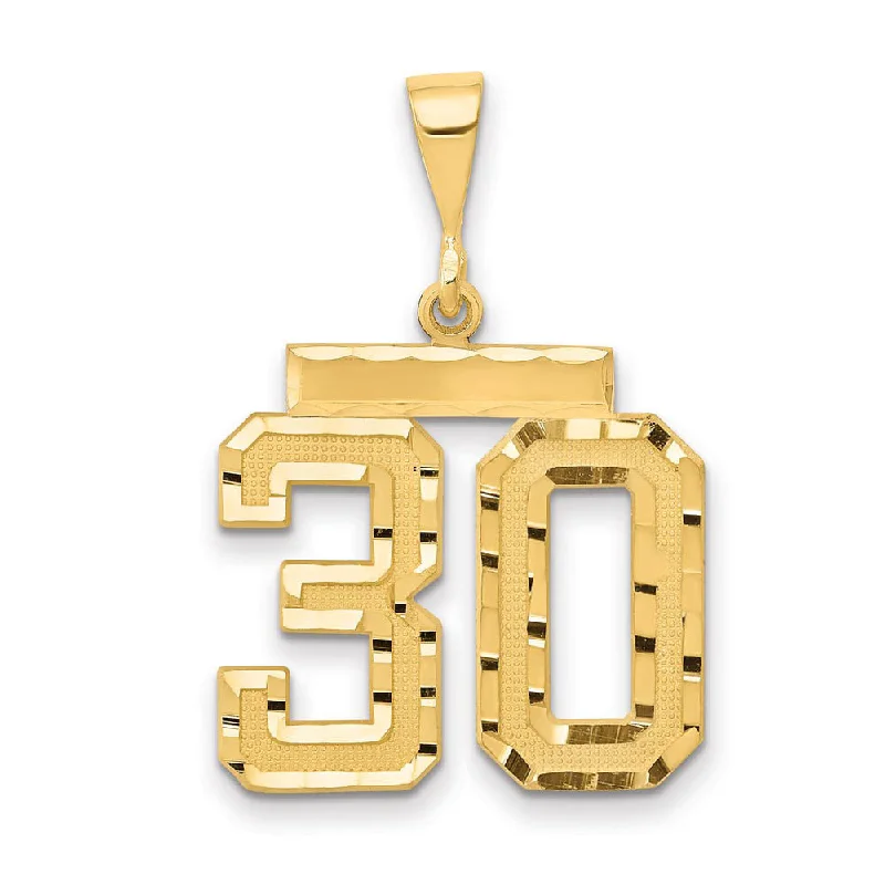 Cross - shaped pendants for religious significance 14K Yellow Gold, Varsity Collection, Medium D/C Pendant Number 30 Cross - shaped pendants for religious significance 14K Yellow Gold, Varsity Collection, Medium D/C Pendant Number 30